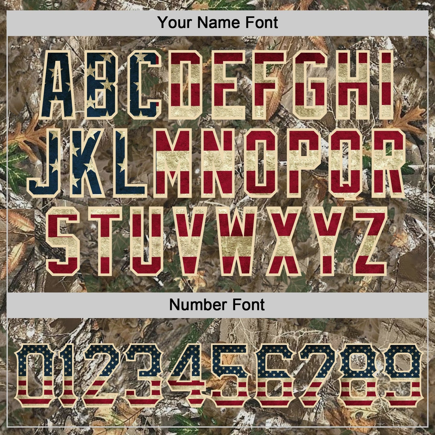 Custom Camo Vintage USA Flag-Cream Woodland Forest Camouflage Authentic Salute To Service Baseball Jersey view 5
