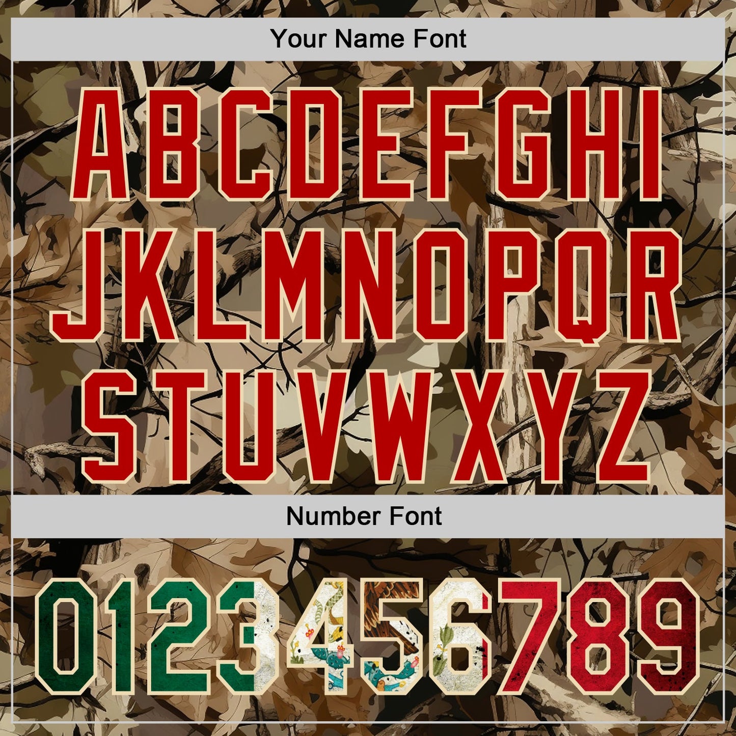 Custom Camo Vintage Mexican Flag Cream-Red Woodland Forest Tactical Camouflage Outdoor Leaf Authentic Baseball Jersey view 5