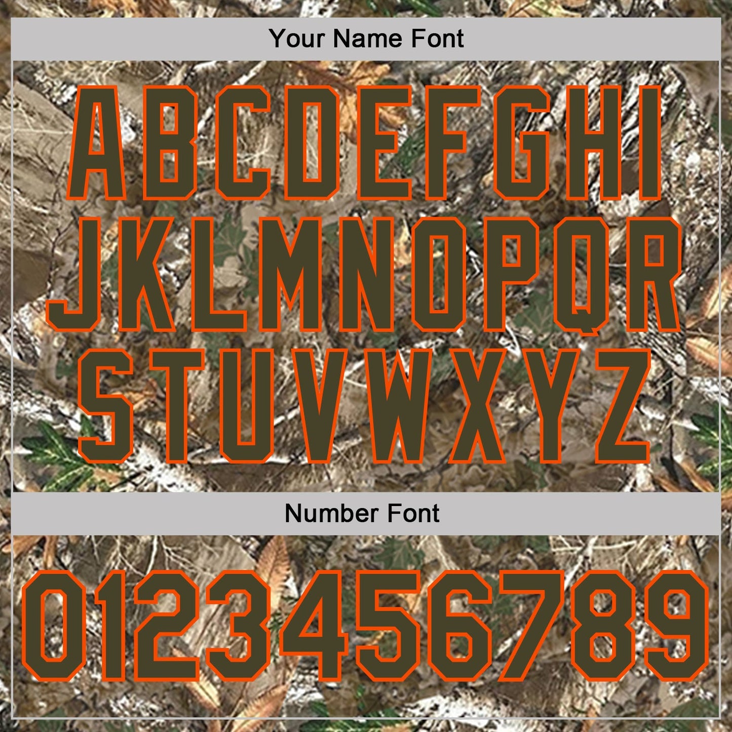 Custom Camo Olive-Orange Woodland Camouflage Salute To Service Performance T-Shirt view 4