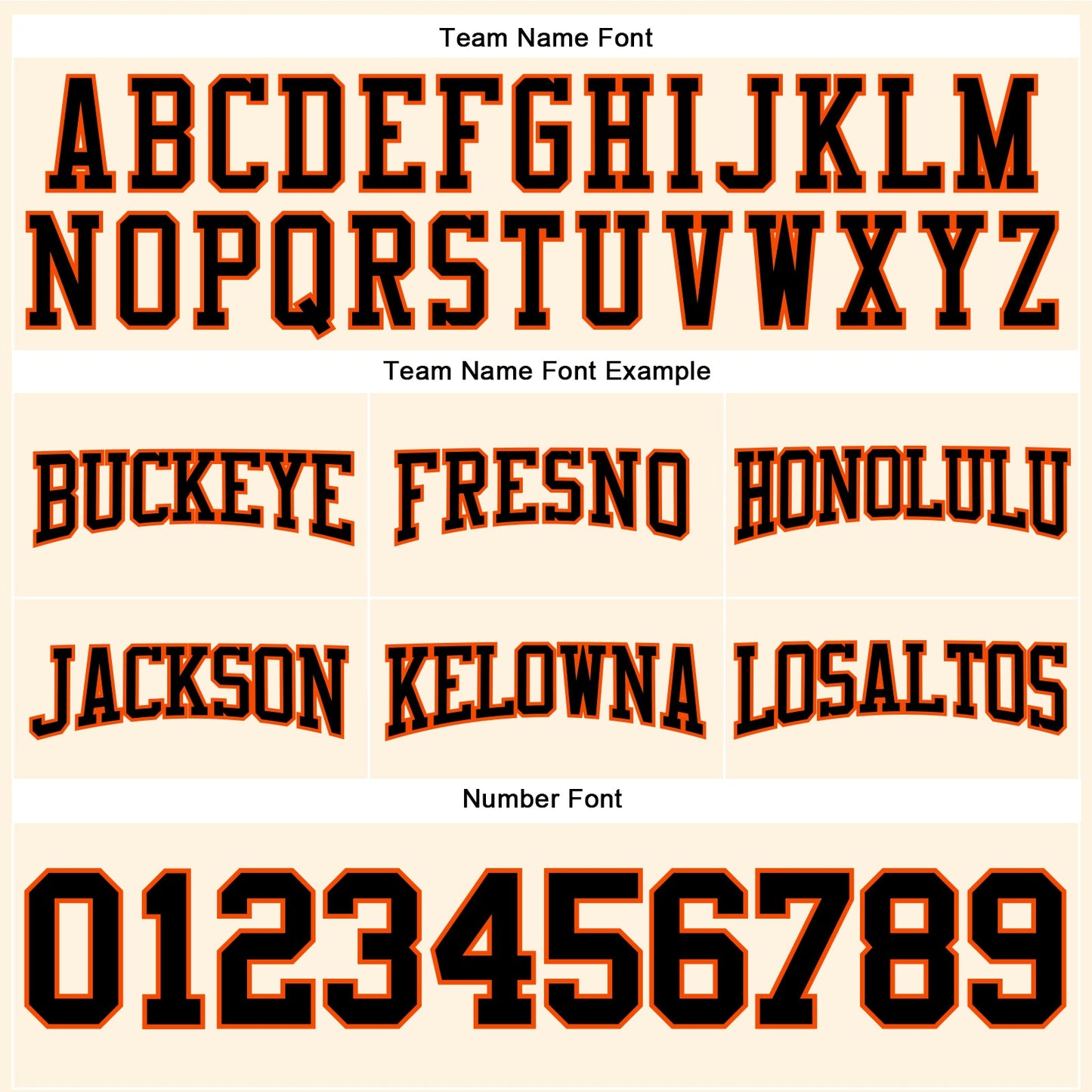 Custom Stitched Cream Black-Orange Football Pullover Sweatshirt Hoodie view 3