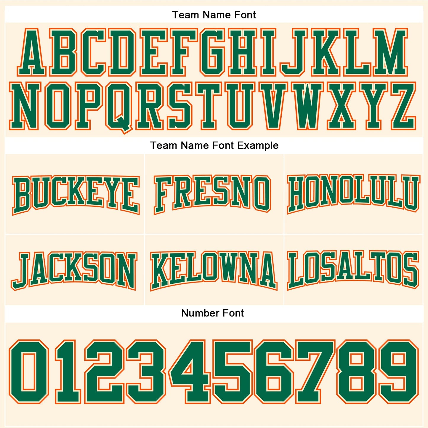 Custom Stitched Cream Kelly Green-Orange Football Pullover Sweatshirt Hoodie view 3