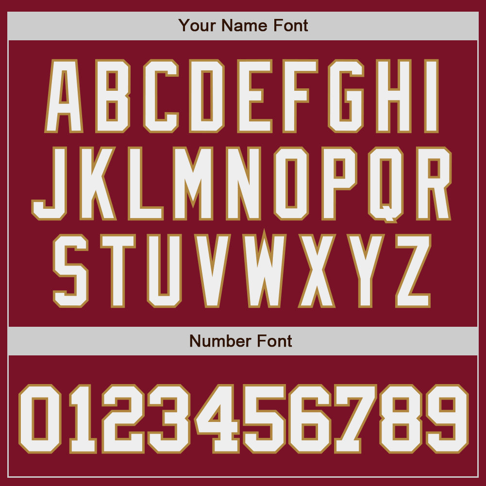 Custom Crimson White-Old Gold Authentic Baseball Jersey view 5