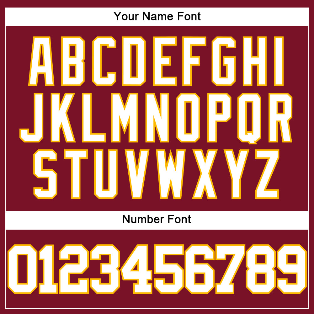 Custom Crimson White-Gold Authentic Baseball Jersey view 5