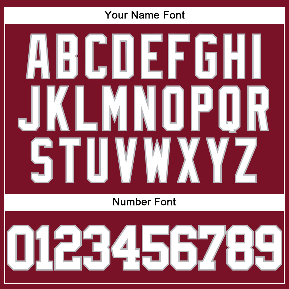 Custom Crimson White-Gray Authentic Baseball Jersey view 5