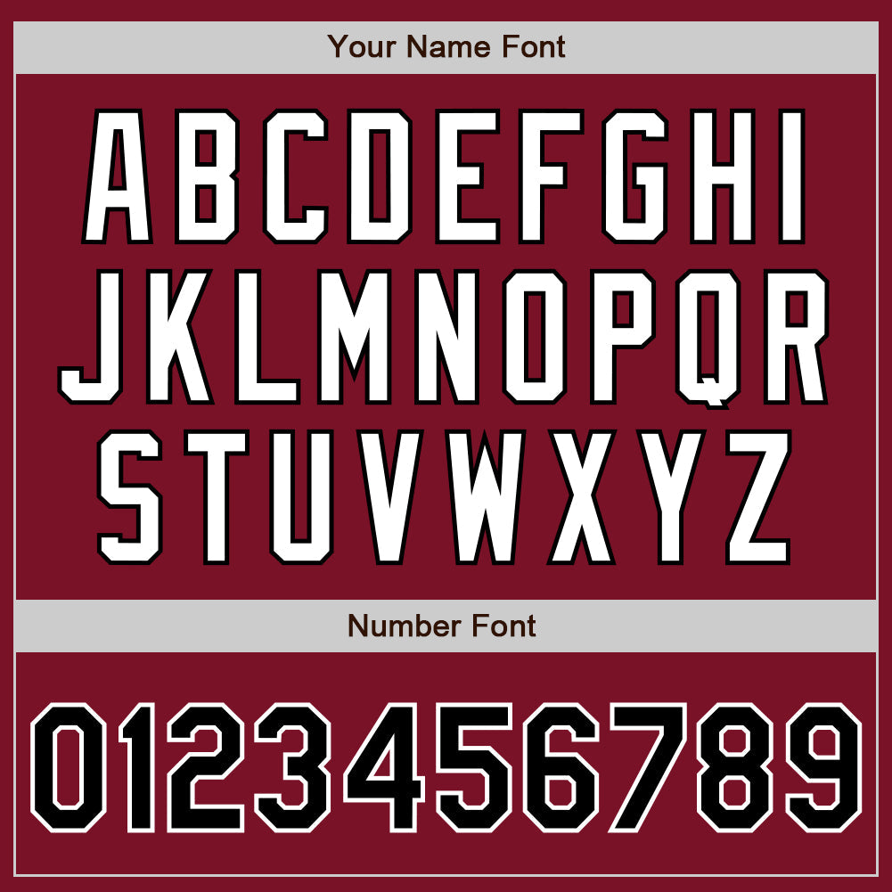 Custom Crimson Black-White Authentic Baseball Jersey view 5