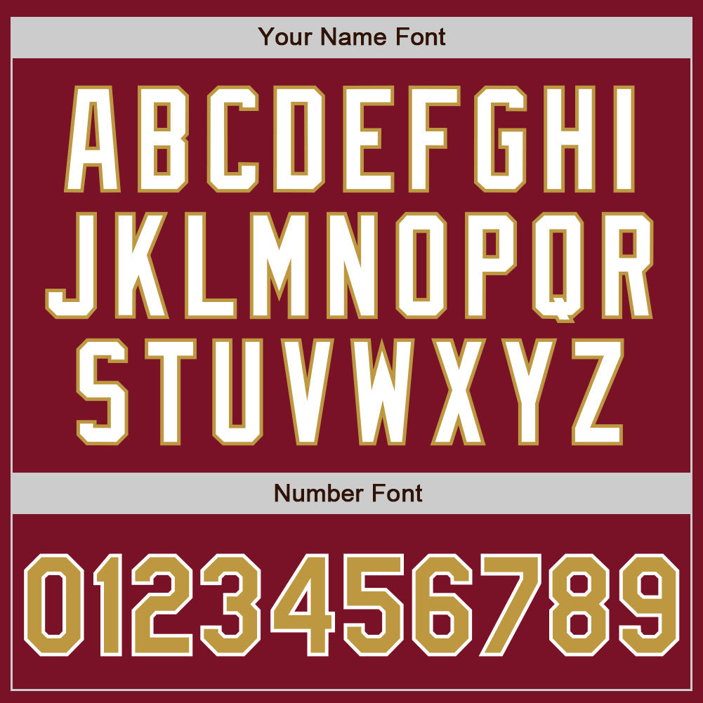 Custom Crimson Old Gold-White Authentic Baseball Jersey view 5