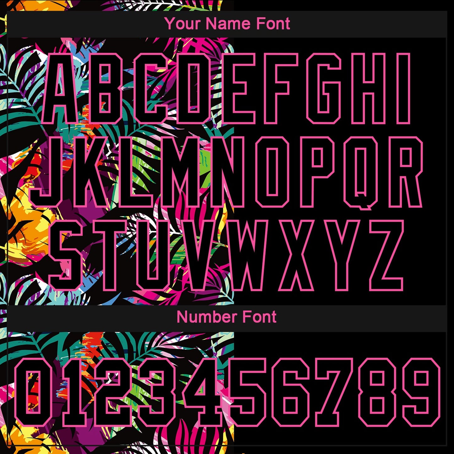 Custom Women's Black Black-Pink Tropical Palm Leaves 3D V-Neck Cropped Baseball Jersey view 5