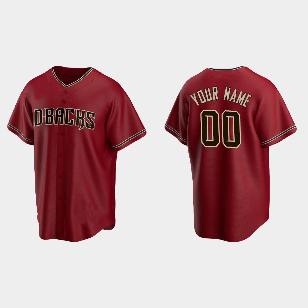 Custom Men Youth Women A.Diamondback Red Stitched Baseball Jersey - Main View