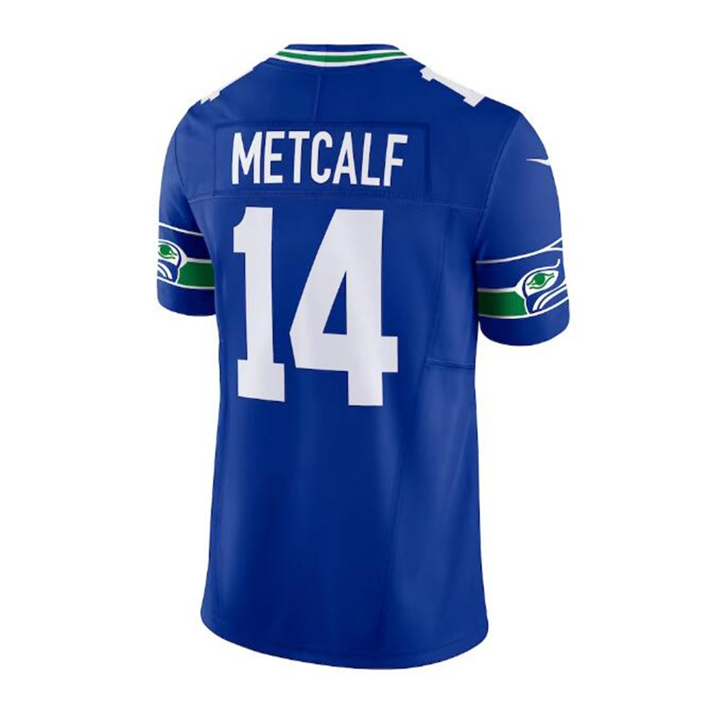 S.Seahawks #14 DK Metcalf Throwback Vapor F.U.S.E. Limited Jersey - Royal Stitched American Football Jerseys - Main View