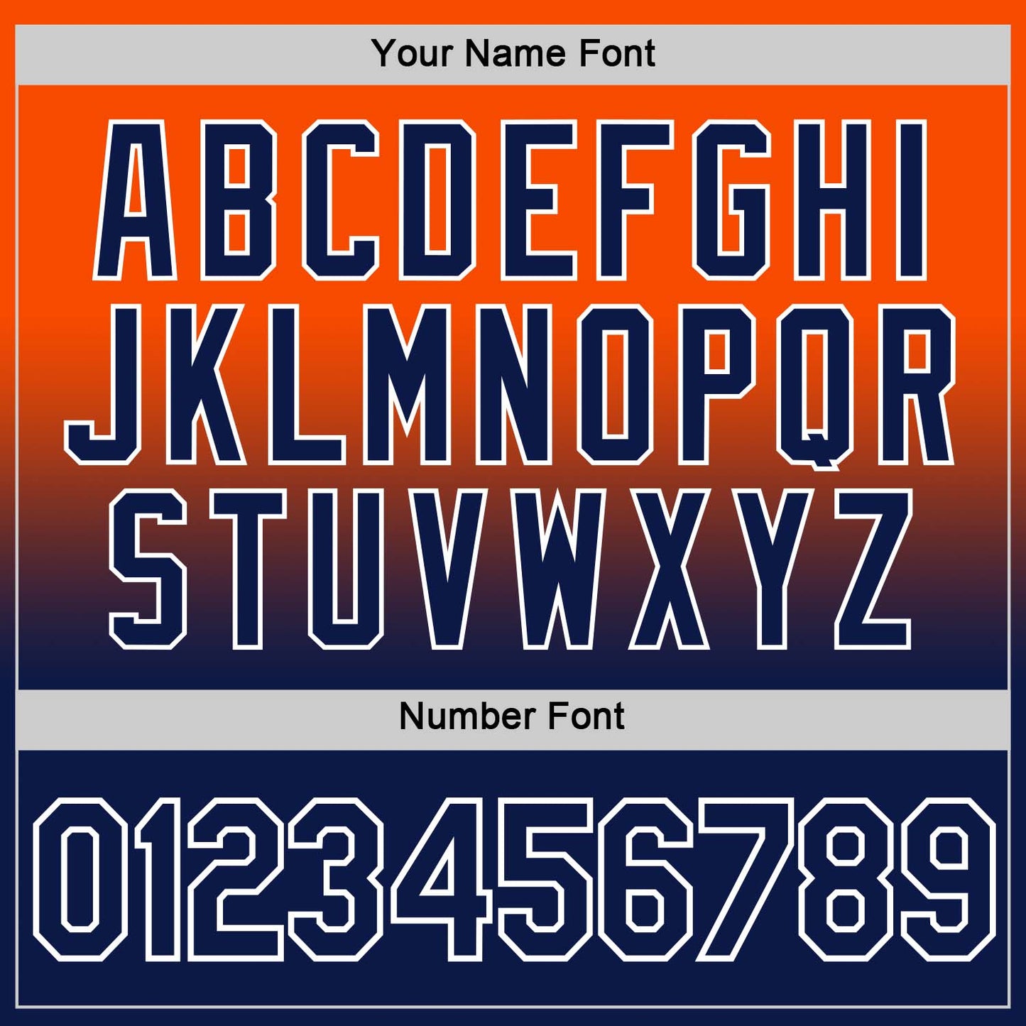Custom Orange Navy-White Fade Fashion Performance T-Shirt view 5