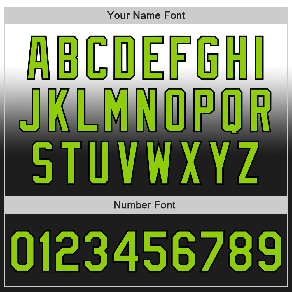 Custom White Neon Green-Black Authentic Fade Fashion Baseball Jersey view 5