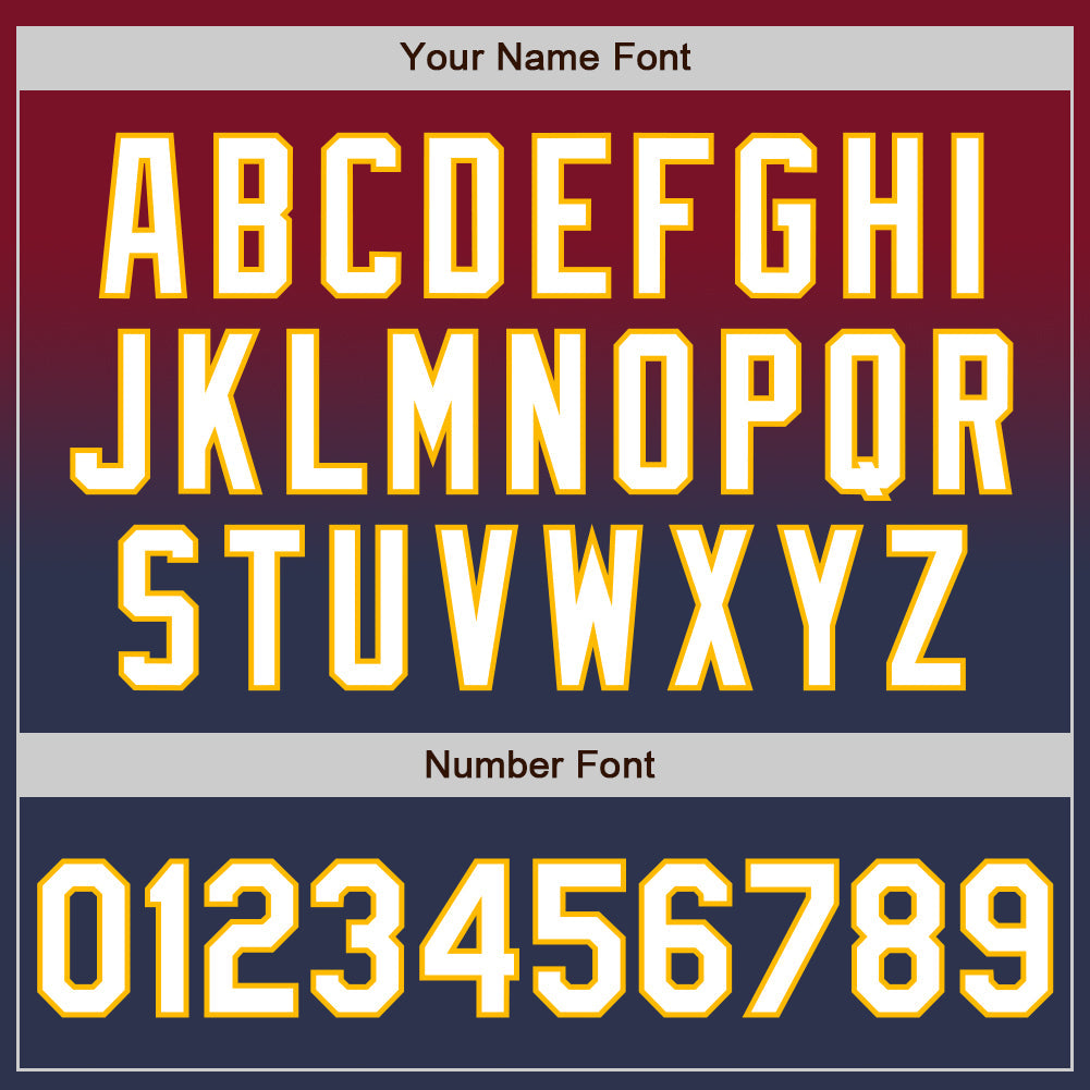 Custom Crimson Navy-Gold Authentic Fade Fashion Baseball Jersey view 5