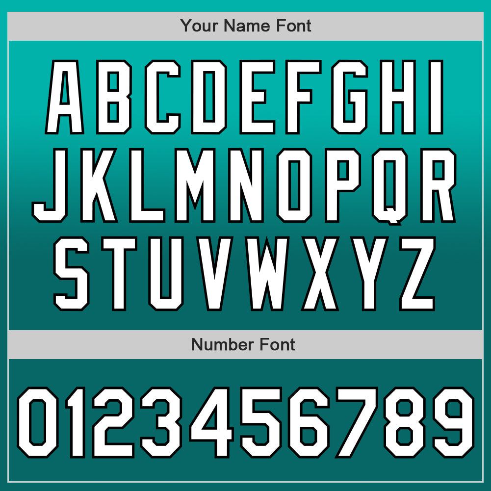 Custom Aqua White Teal-Black Authentic Fade Fashion Baseball Jersey view 5