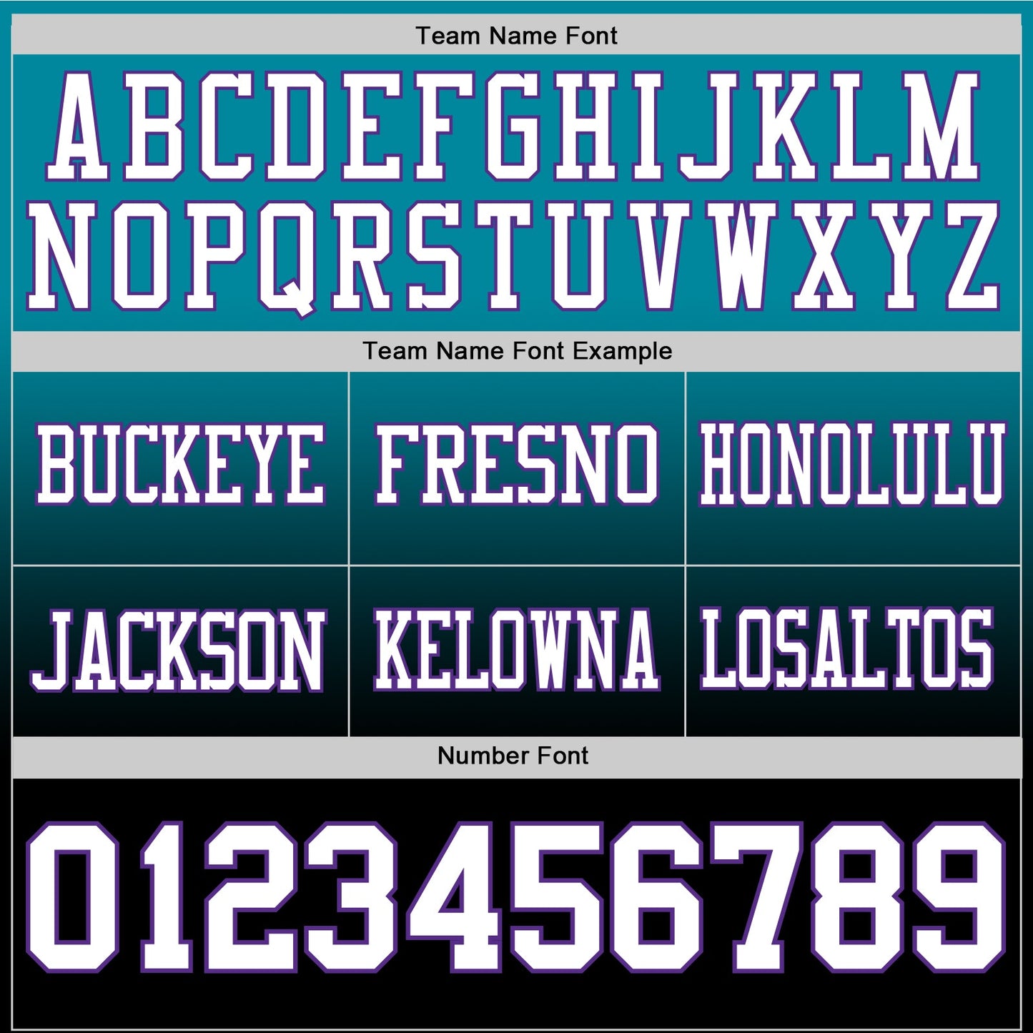 Custom Teal White Black-Purple Authentic Fade Fashion Football Jersey view 3