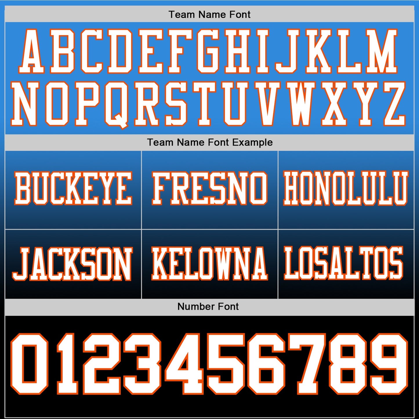Custom Powder Blue White Black-Orange Authentic Fade Fashion Football Jersey view 3
