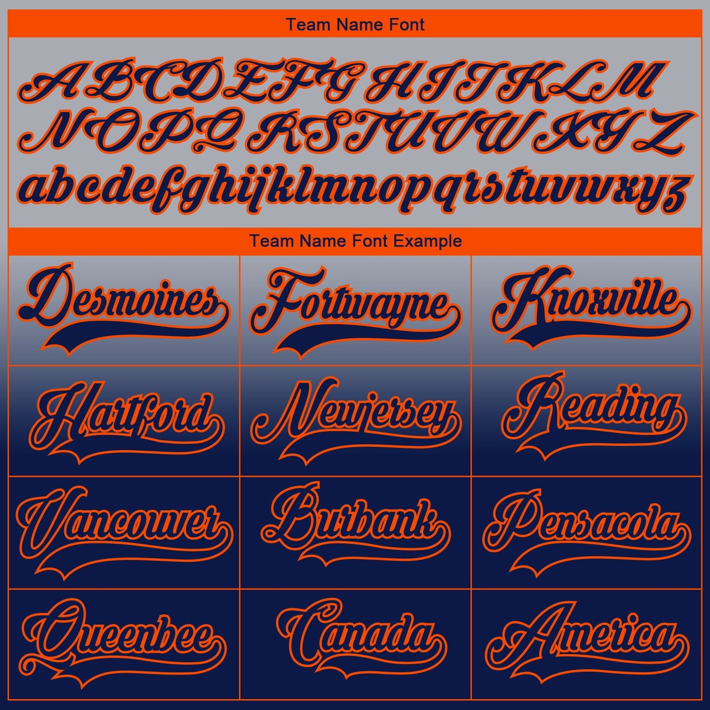 Custom Gray Navy-Orange Fade Fashion Hockey Lace Neck Jersey view 7