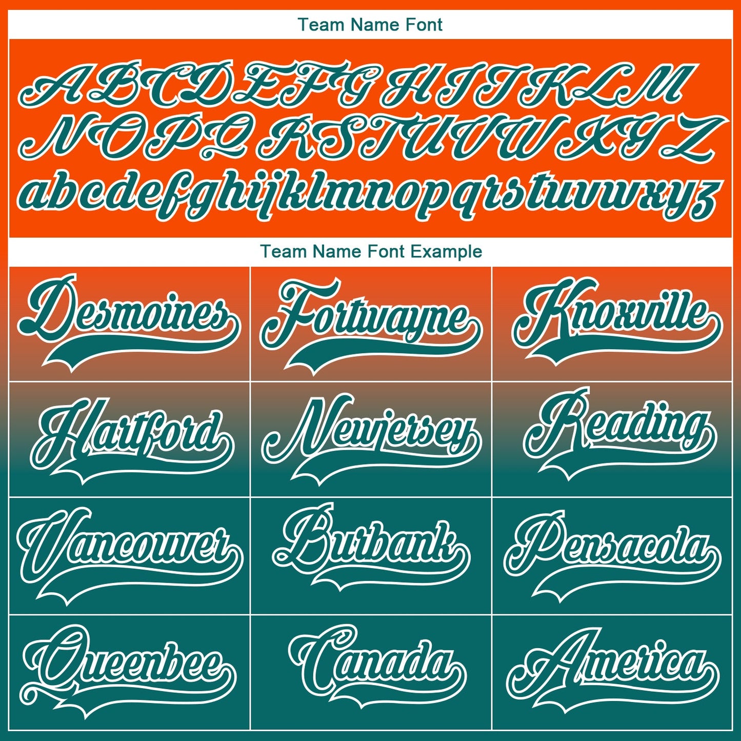 Custom Orange Teal-White Fade Fashion Hockey Lace Neck Jersey view 7