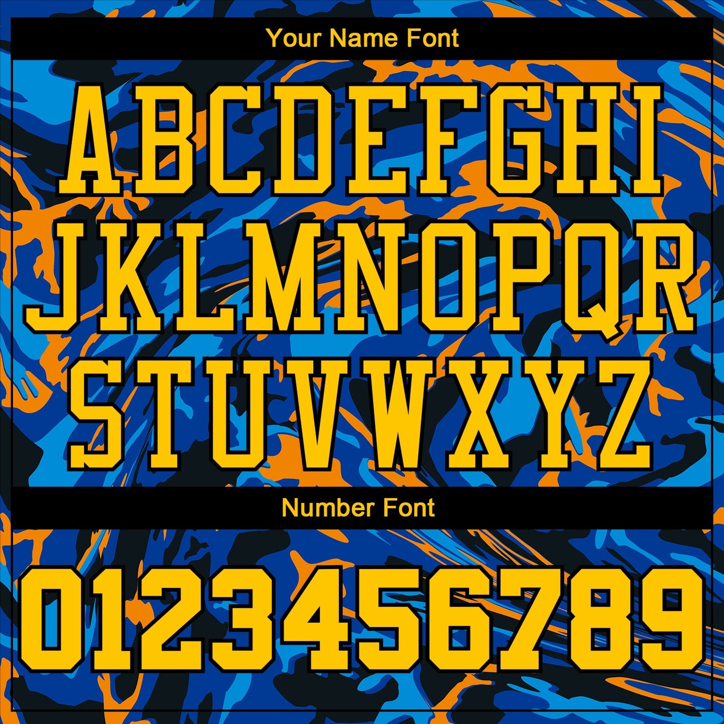 Custom Figure Gold-Royal Round Neck Sublimation Basketball Uniform Jersey view 4