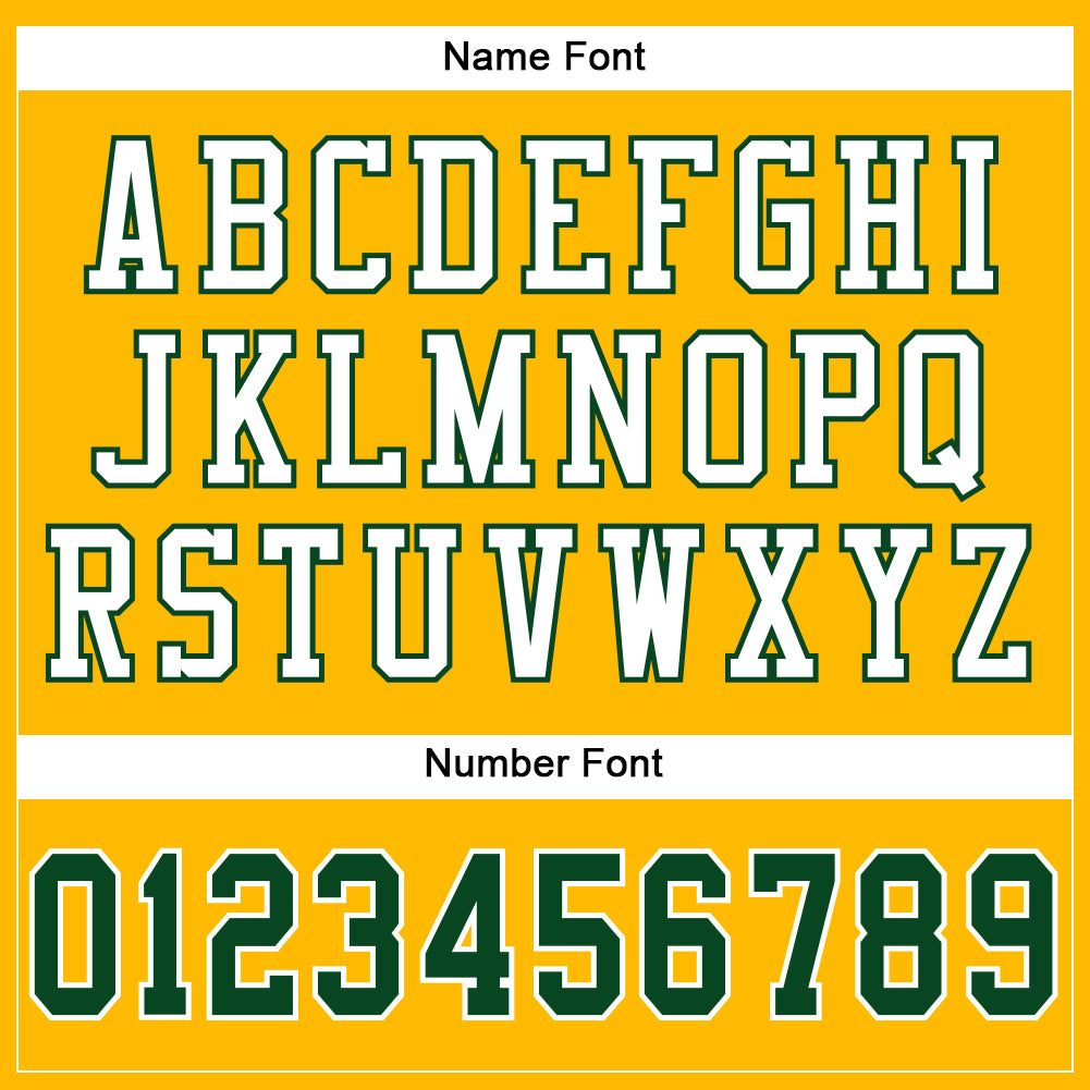 Custom Gold Green-White Mesh Authentic Football Jersey view 4