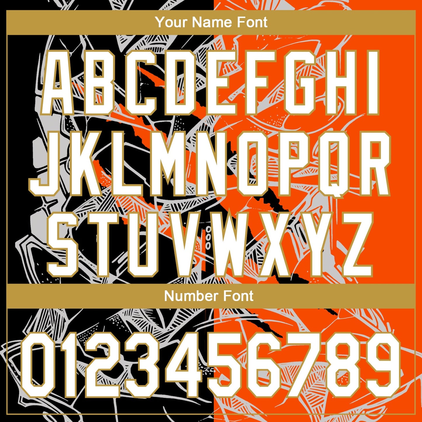 Custom Graffiti Pattern White Orange-Old Gold 3D Scratch Performance Golf Polo Shirt view 5