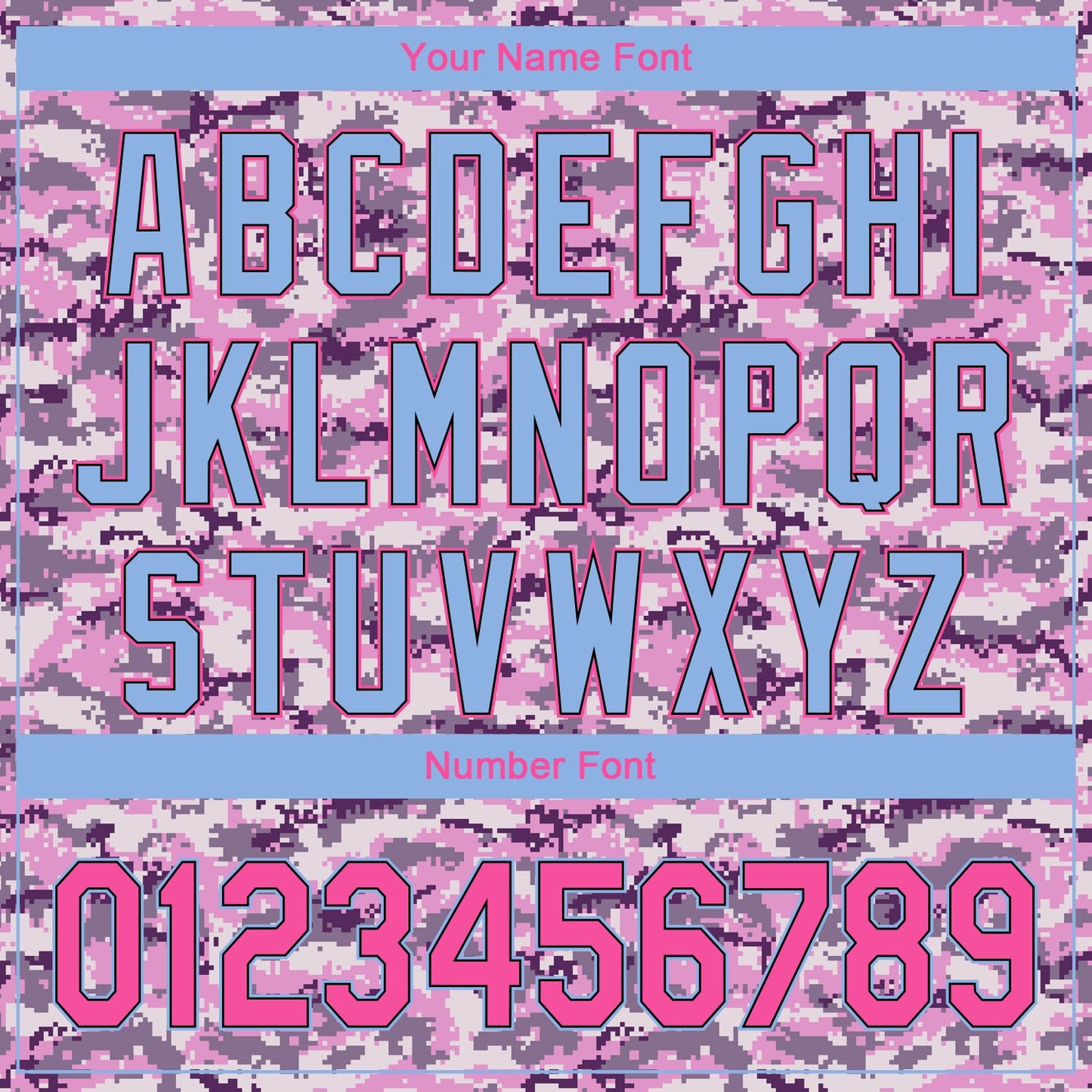 Custom Camo Pink-Light Blue Performance Salute To Service Golf Polo Shirt view 5