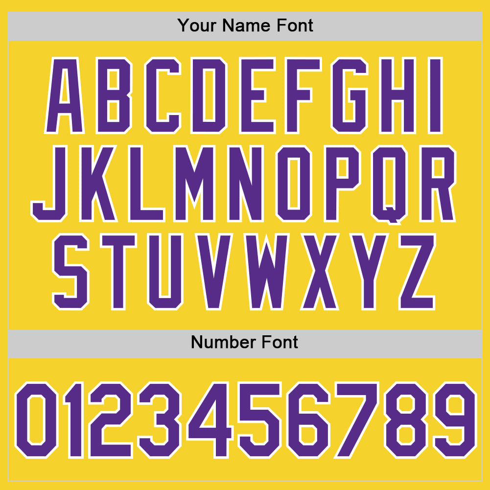 Custom Yellow Purple-White Performance Vapor Golf Polo Shirt view 5