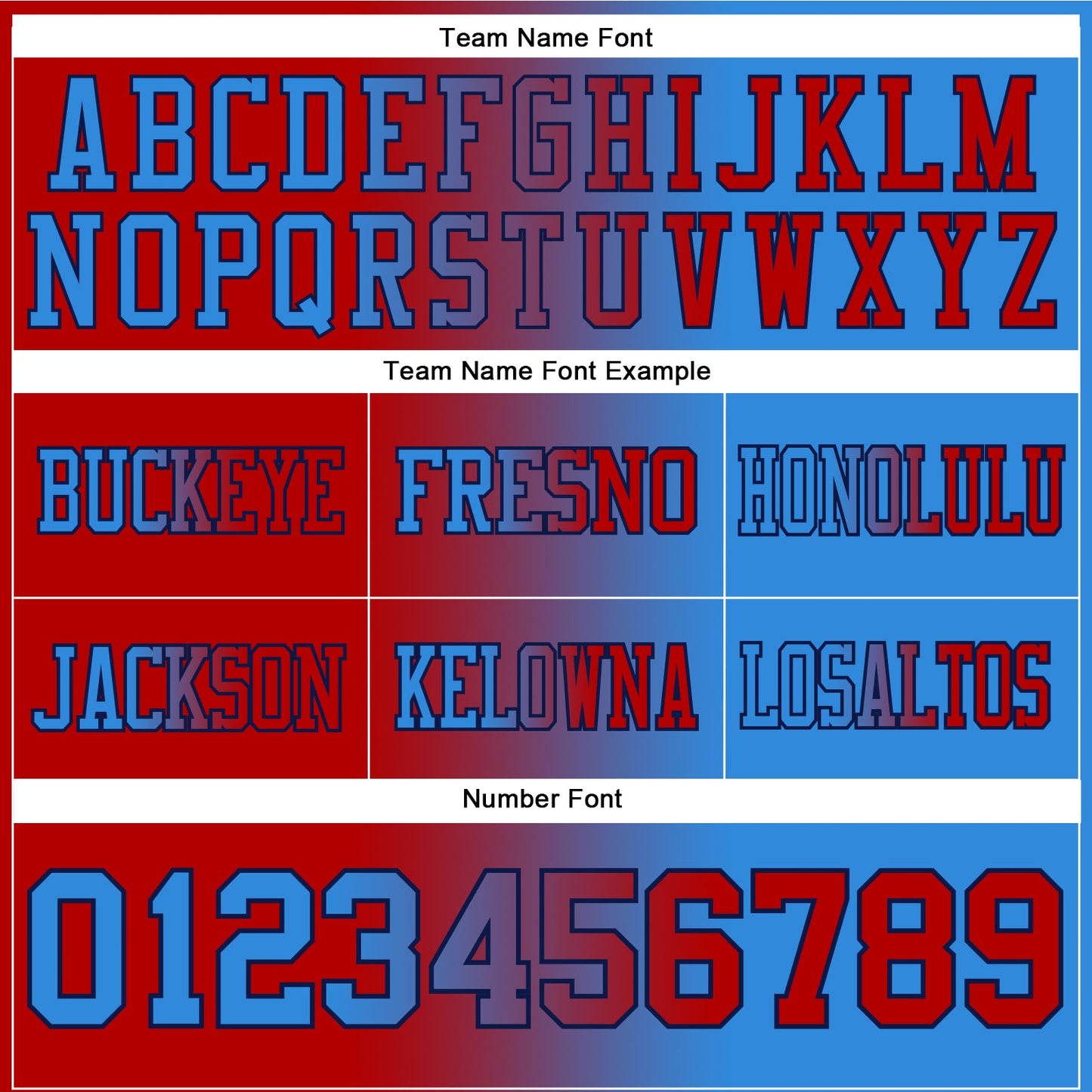 Custom Powder Blue Red-Navy Authentic Gradient Fashion Football Jersey view 3