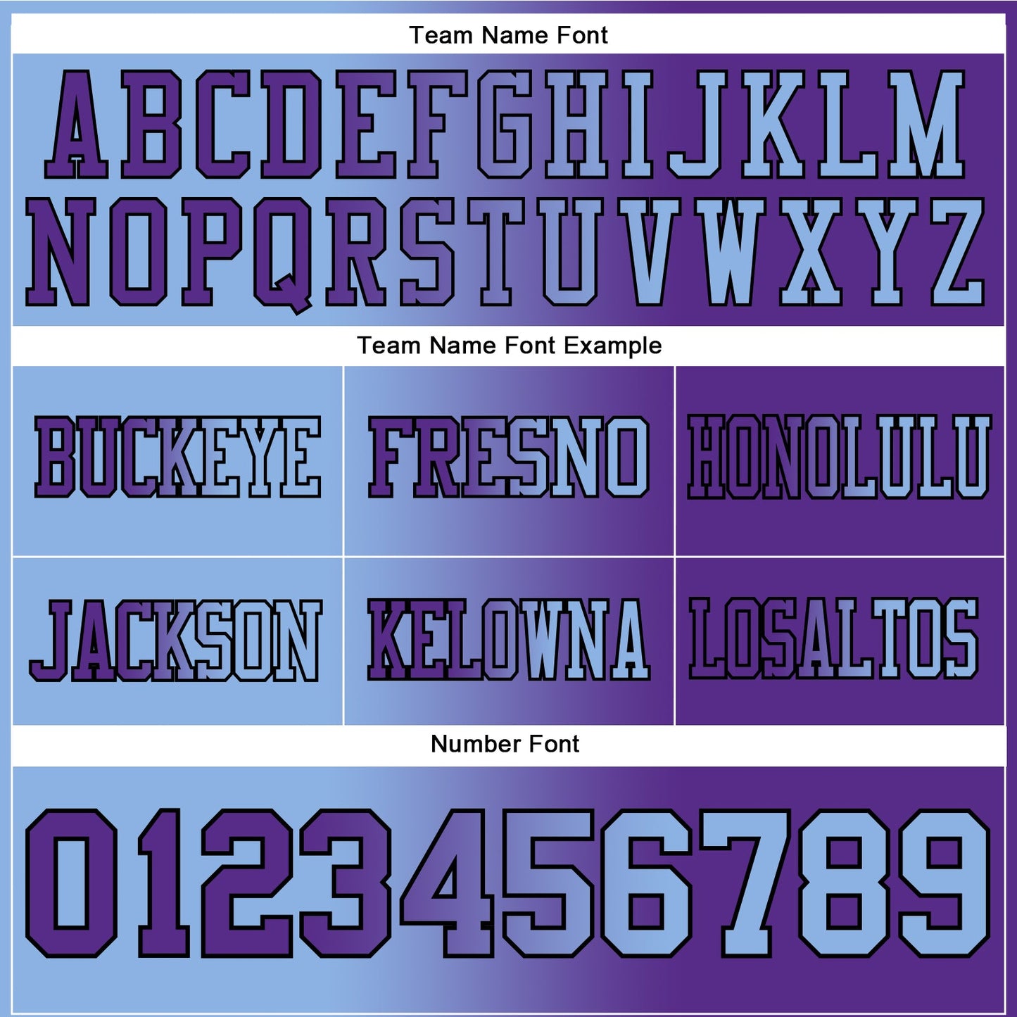 Custom Purple Light Blue-Black Authentic Gradient Fashion Football Jersey view 4