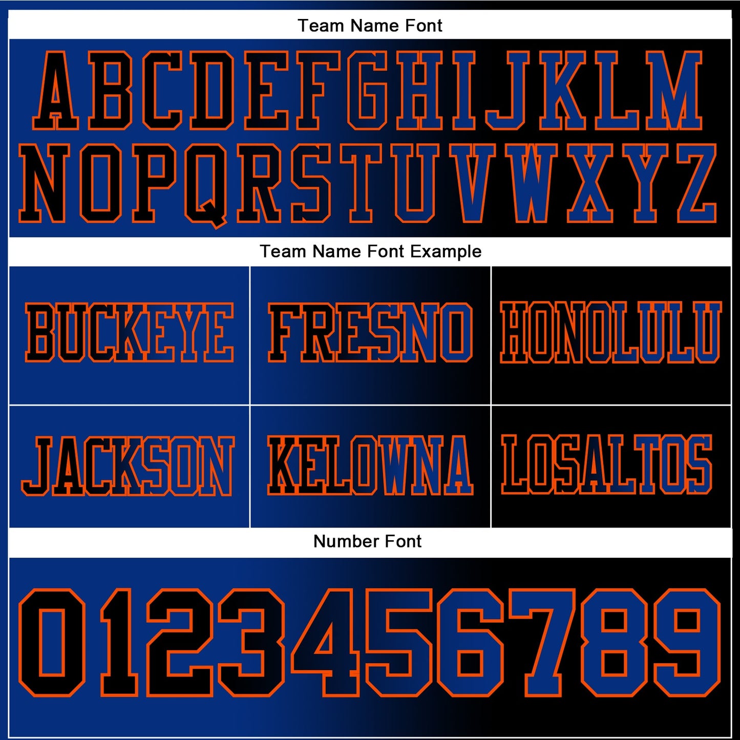 Custom Black Royal-Orange Authentic Gradient Fashion Football Jersey view 3
