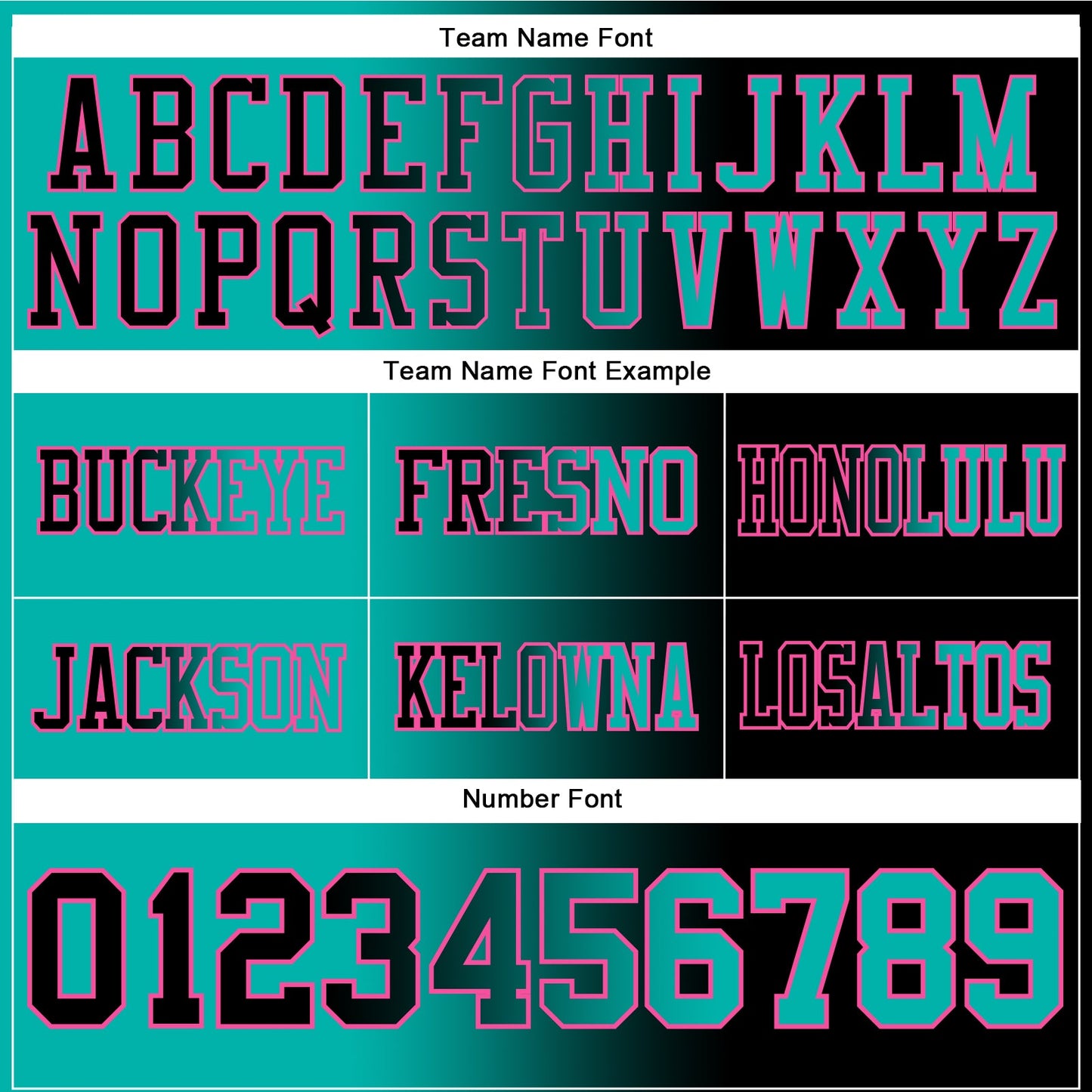 Custom Black Aqua-Pink Authentic Gradient Fashion Football Jersey view 3