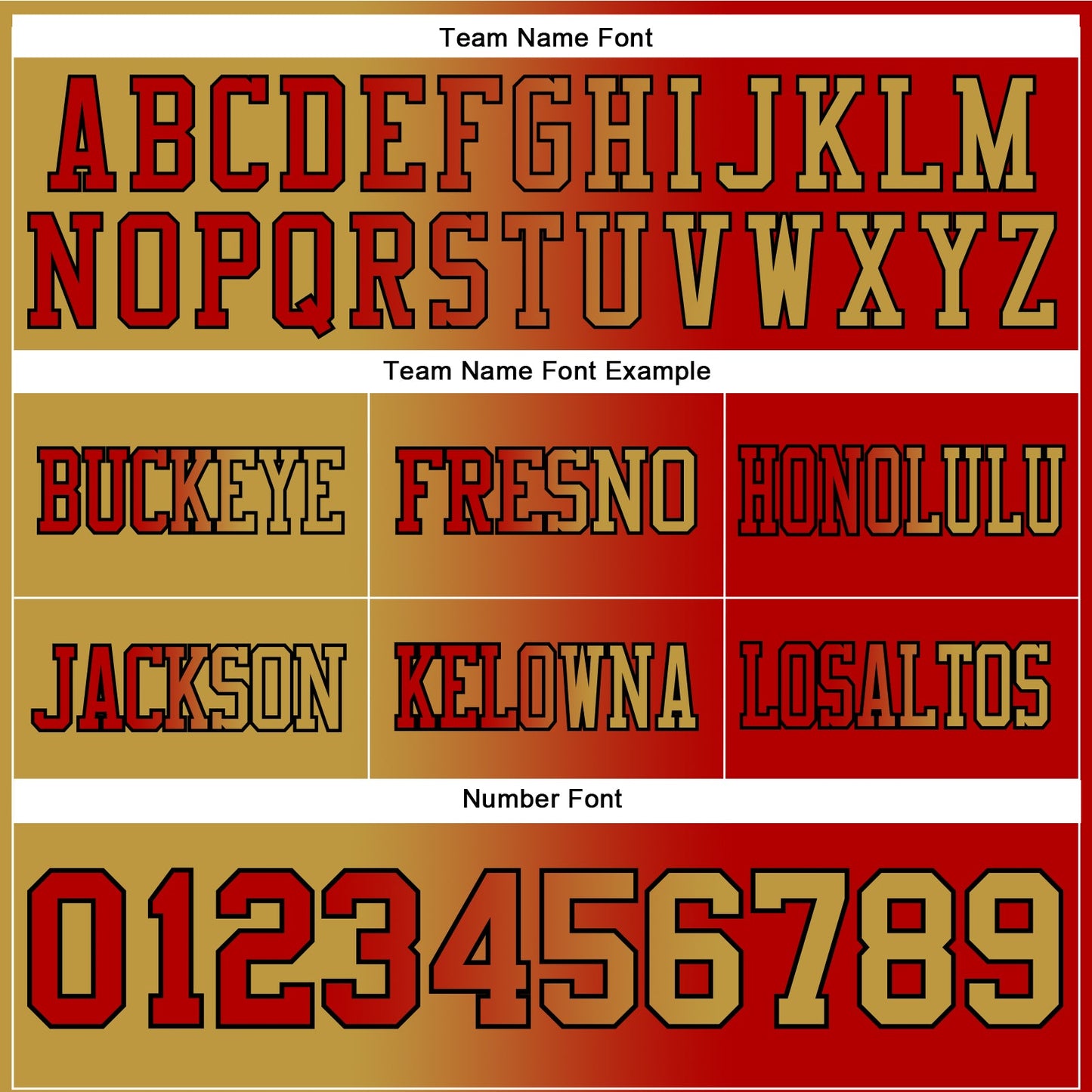 Custom Red Old Gold-Black Authentic Gradient Fashion Football Jersey view 3