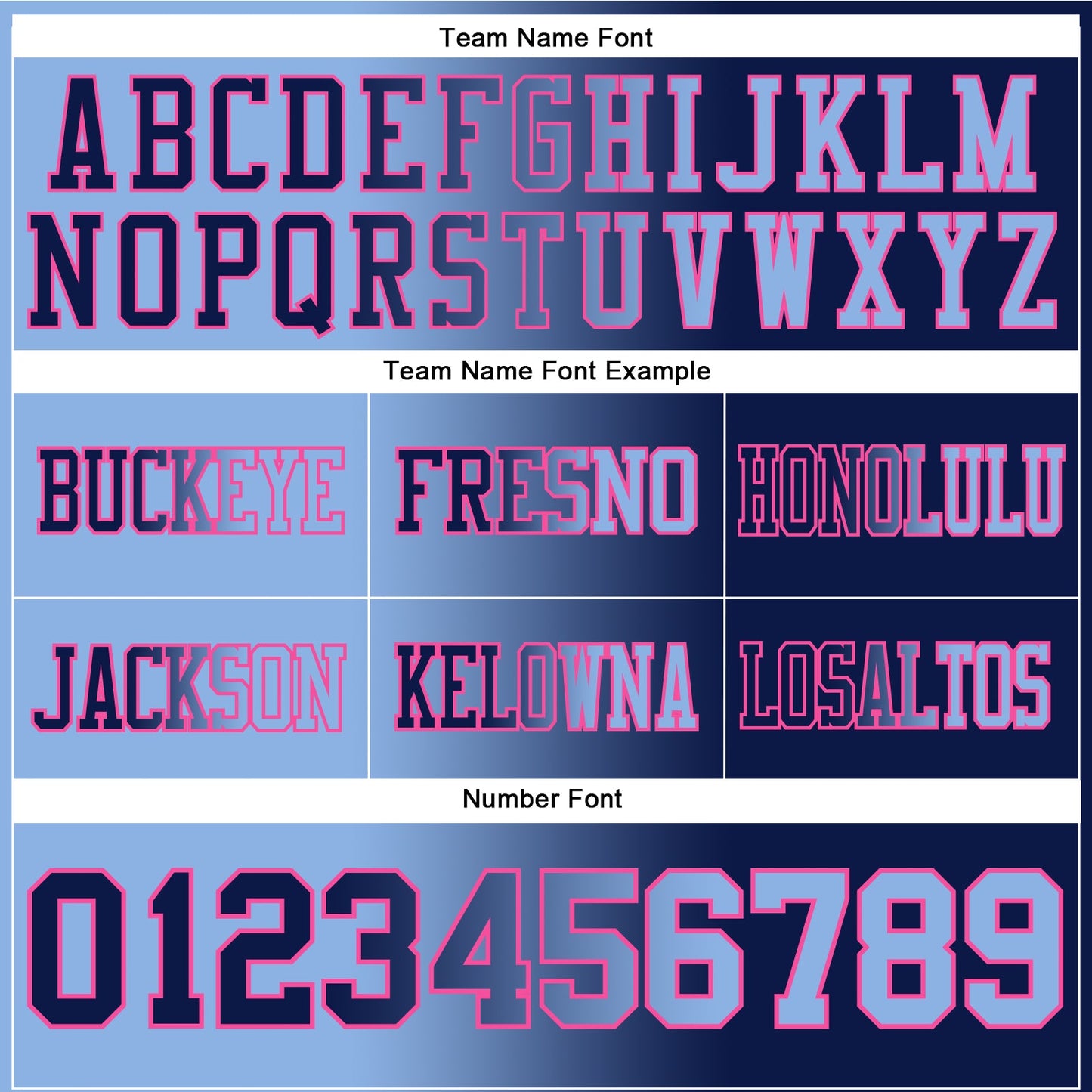 Custom Navy Light Blue-Pink Authentic Gradient Fashion Football Jersey view 3