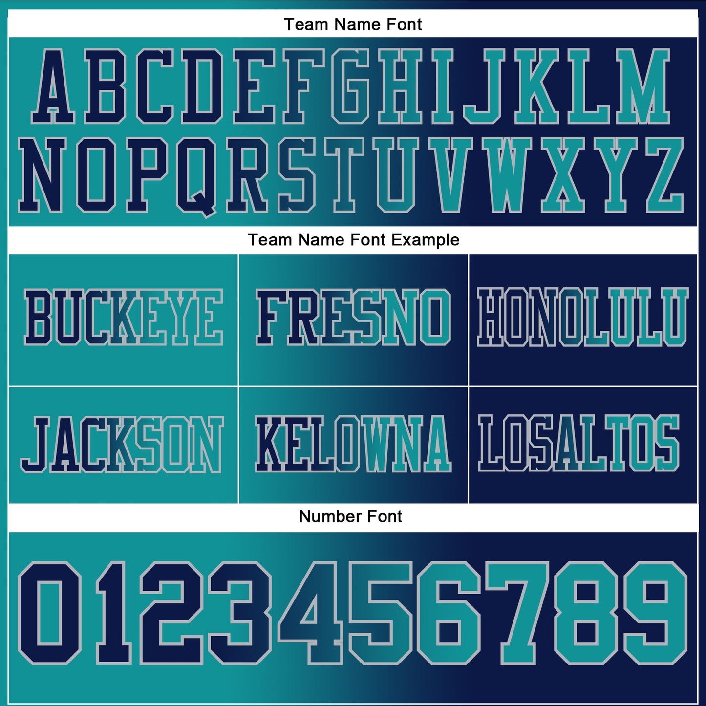 Custom Navy Teal-Gray Authentic Gradient Fashion Football Jersey view 3