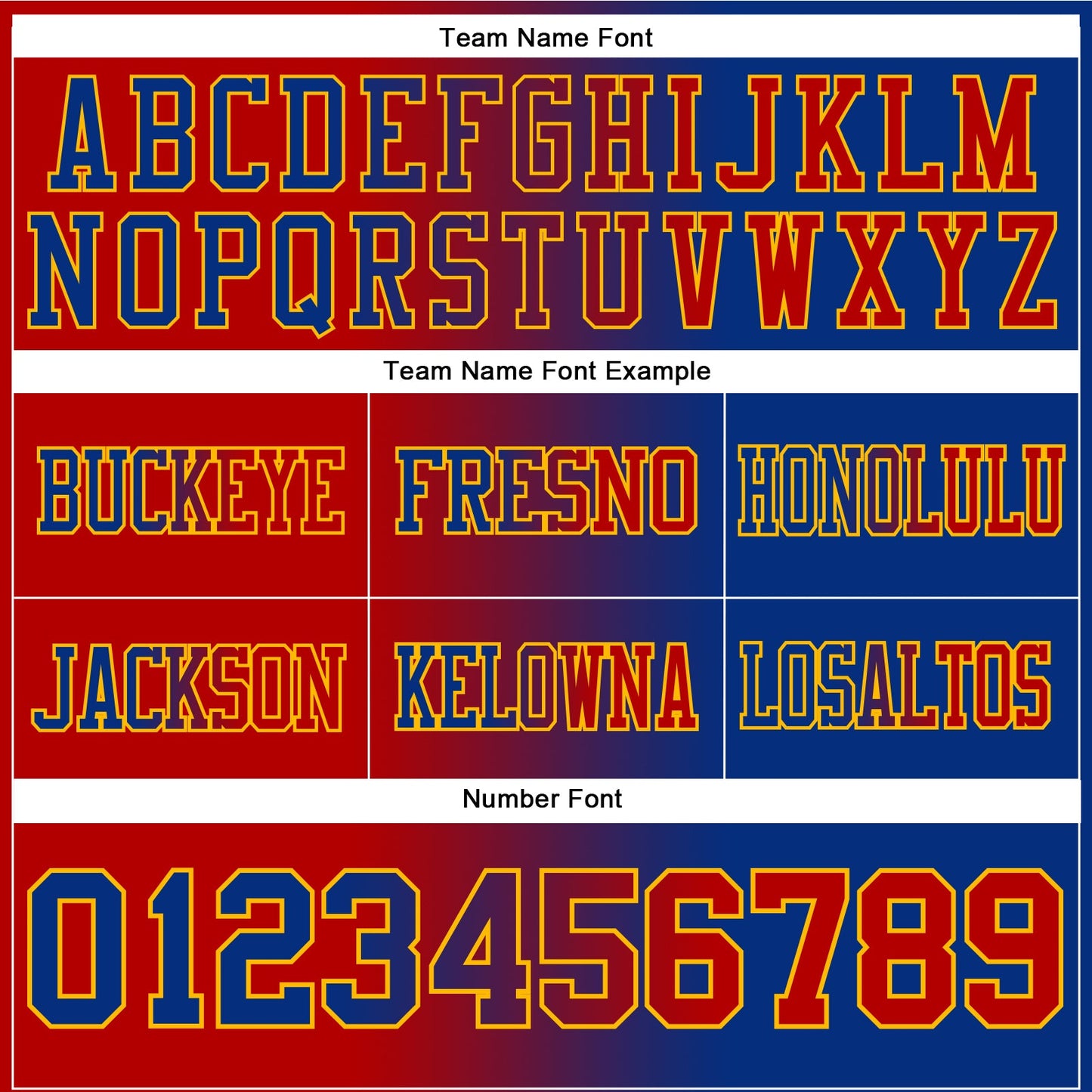 Custom Royal Red-Gold Authentic Gradient Fashion Football Jersey view 3