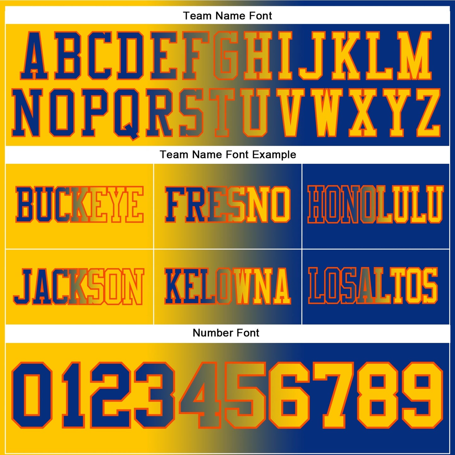 Custom Royal Yellow-Orange Authentic Gradient Fashion Football Jersey view 3