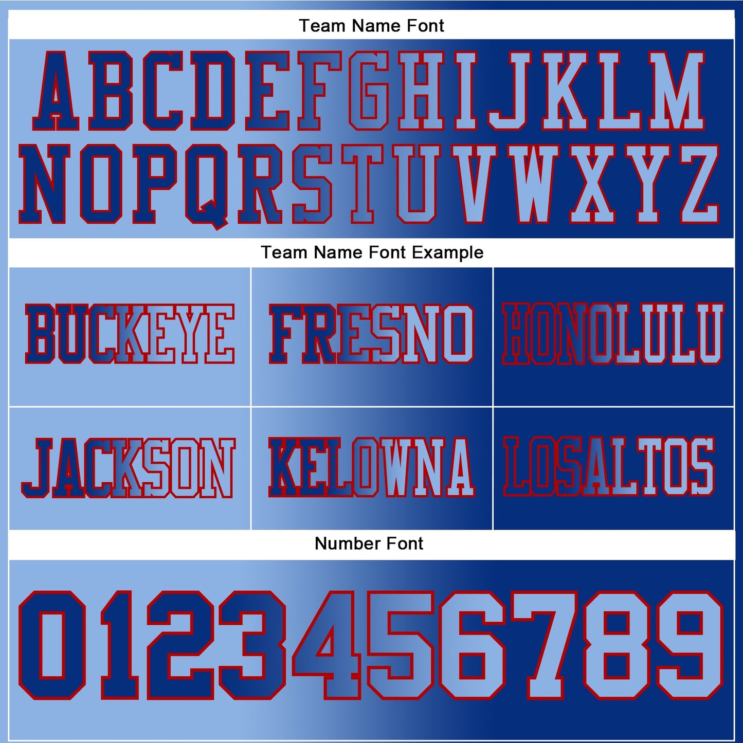 Custom Royal Light Blue-Red Authentic Gradient Fashion Football Jersey view 3