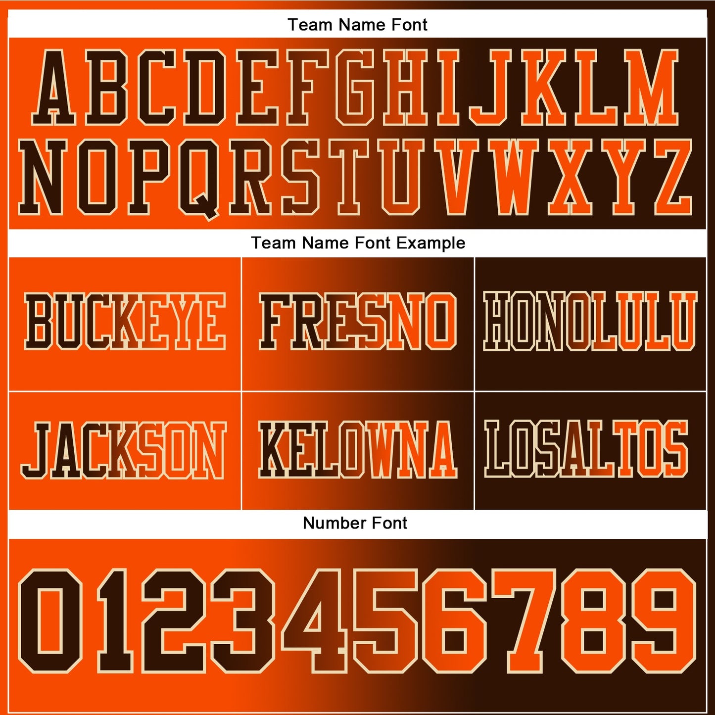 Custom Brown Orange-Cream Authentic Gradient Fashion Football Jersey view 3