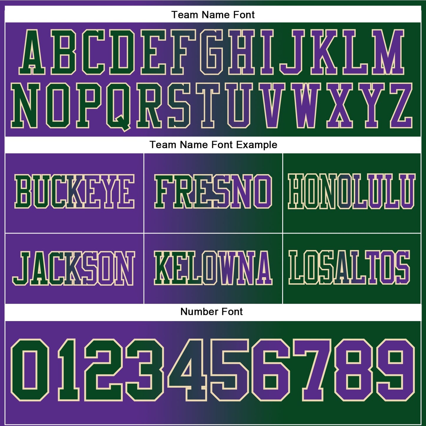 Custom Green Purple-Cream Authentic Gradient Fashion Football Jersey view 3