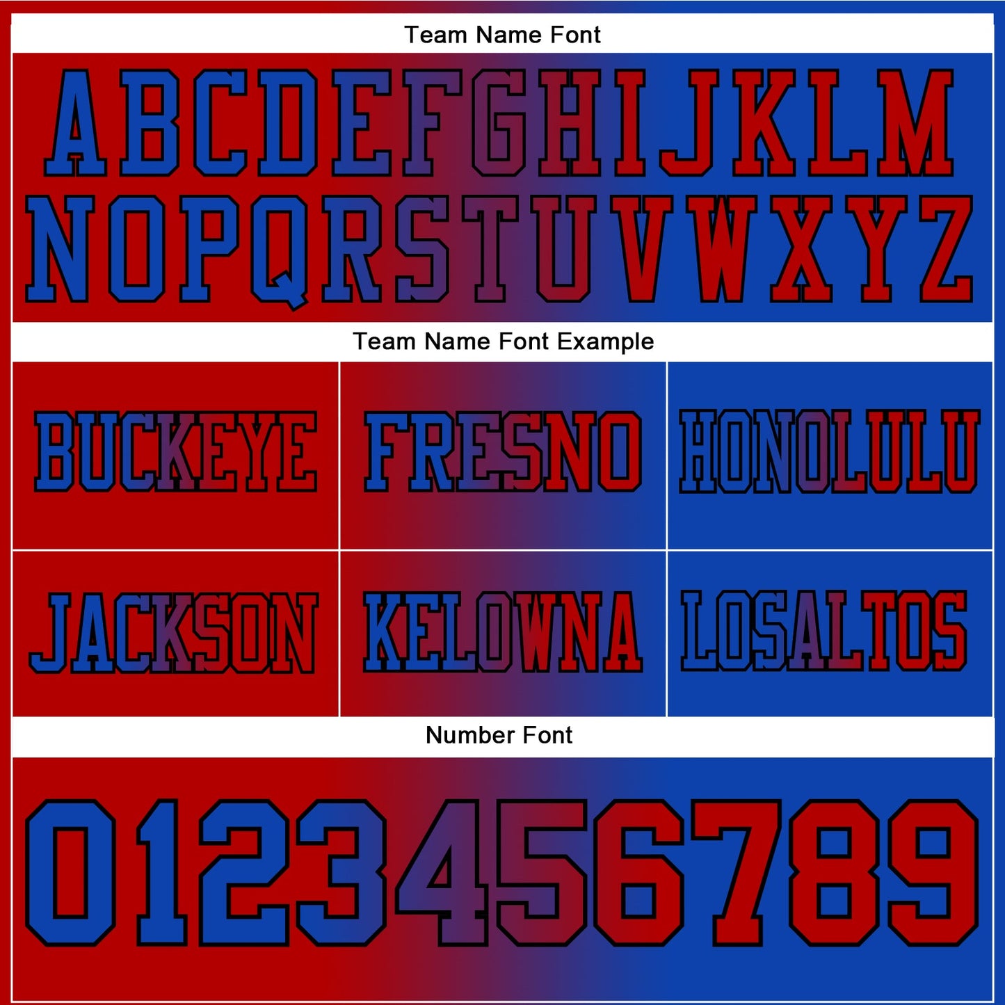 Custom Thunder Blue Red-Black Authentic Gradient Fashion Football Jersey view 3