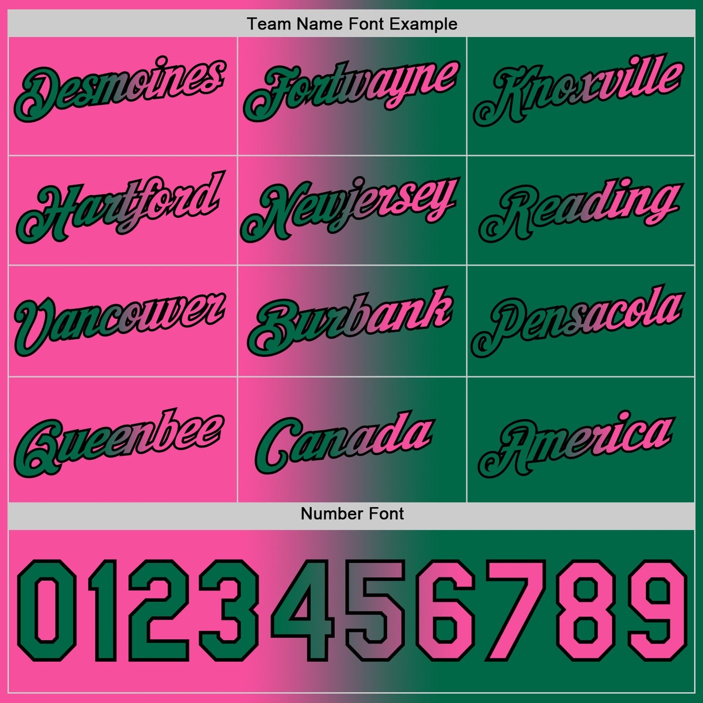 Custom Kelly Green Pink-Black Gradient Fashion Performance T-Shirt view 4