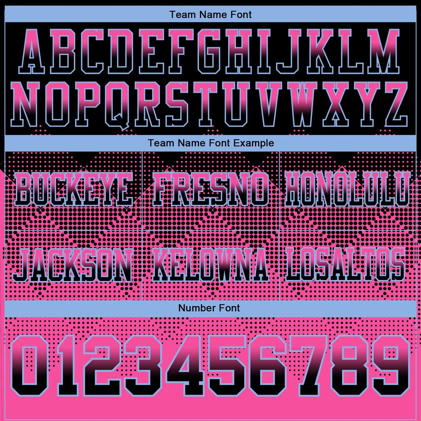 Custom Black Pink-Light Blue Authentic Gradient Square Shape 7V7 Flag Football Jersey view 3