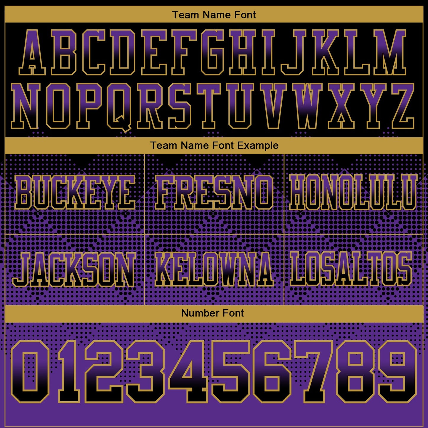 Custom Black Purple-Old Gold Authentic Gradient Square Shape 7V7 Flag Football Jersey view 3