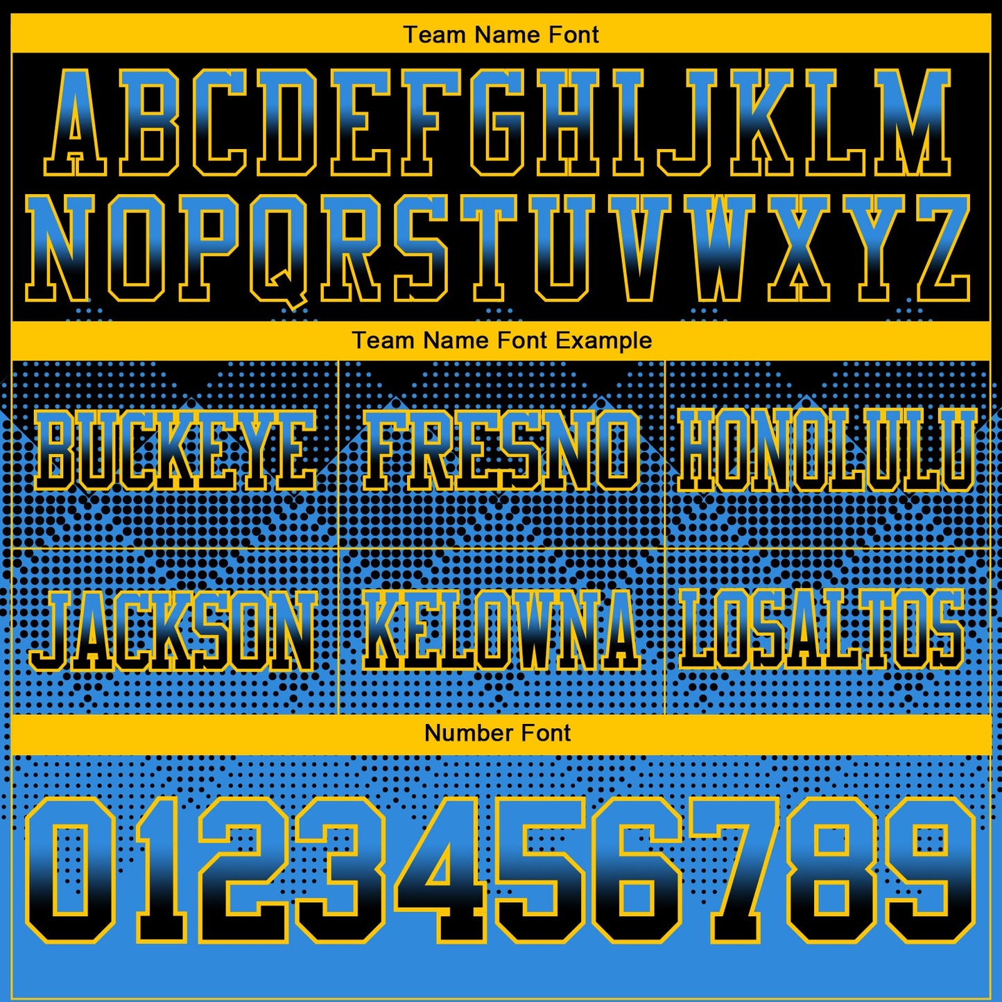 Custom Black Powder Blue-Yellow Authentic Gradient Square Shape 7V7 Flag Football Jersey view 3