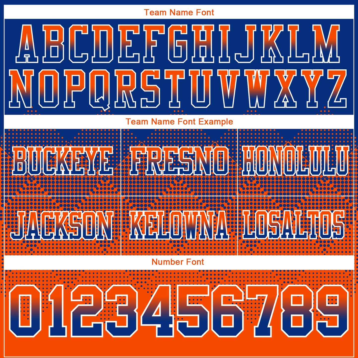 Custom Royal Orange-White Authentic Gradient Square Shape 7V7 Flag Football Jersey view 3