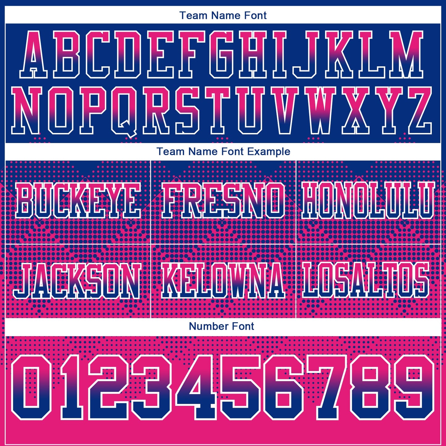 Custom Royal Hot Pink-White Authentic Gradient Square Shape 7V7 Flag Football Jersey view 3