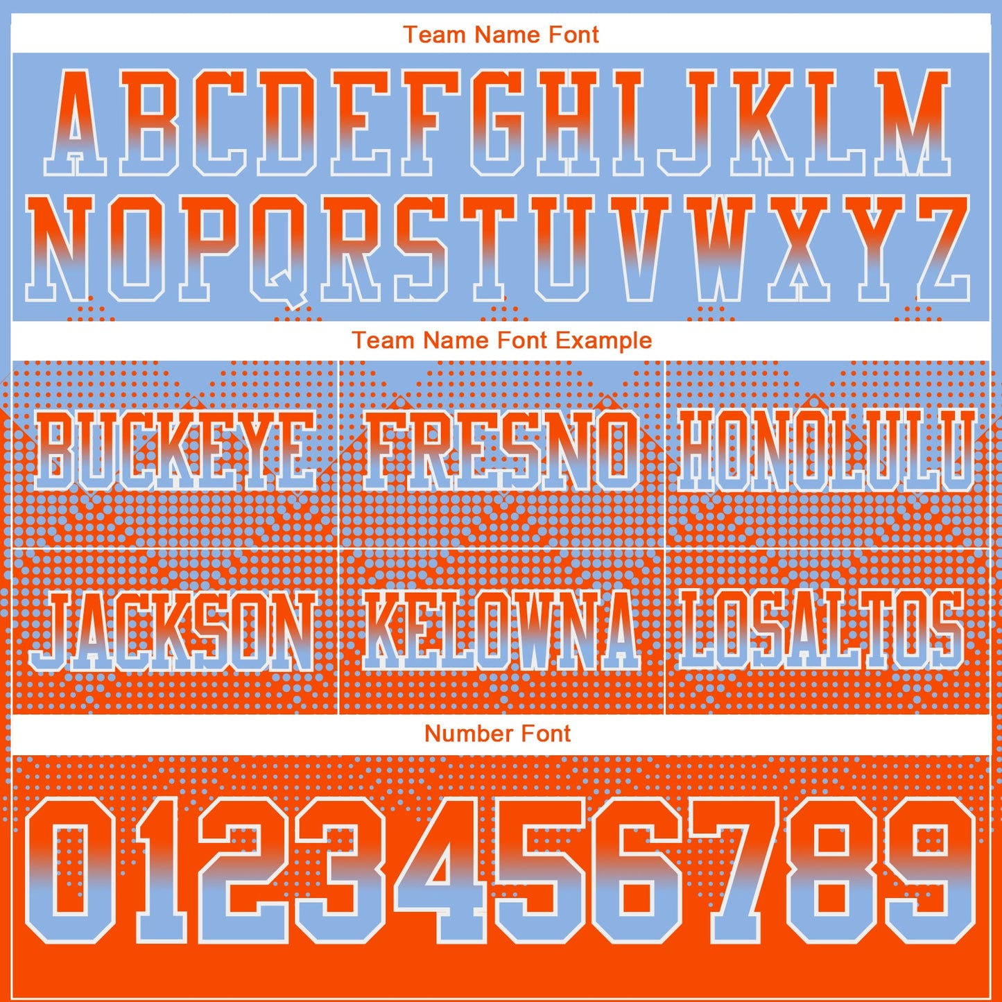 Custom Light Blue Orange-White Authentic Gradient Square Shape 7V7 Flag Football Jersey view 3