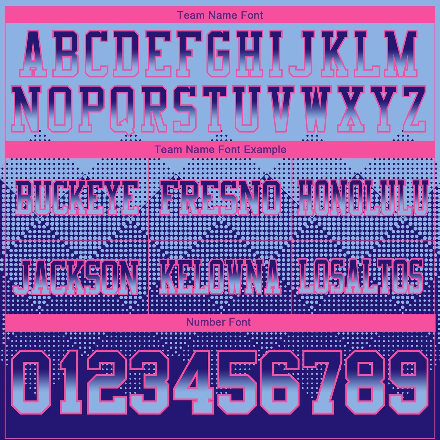 Custom Light Blue Dark Purple-Pink Authentic Gradient Square Shape 7V7 Flag Football Jersey view 3