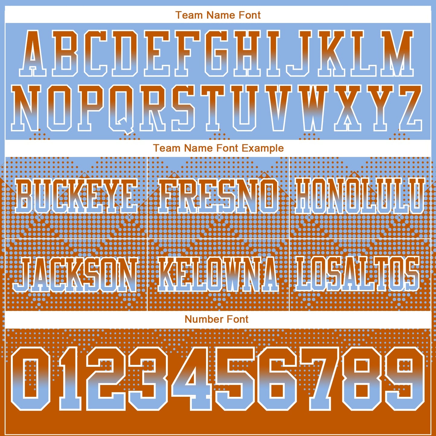 Custom Light Blue Texas Orange-White Authentic Gradient Square Shape 7V7 Flag Football Jersey view 3