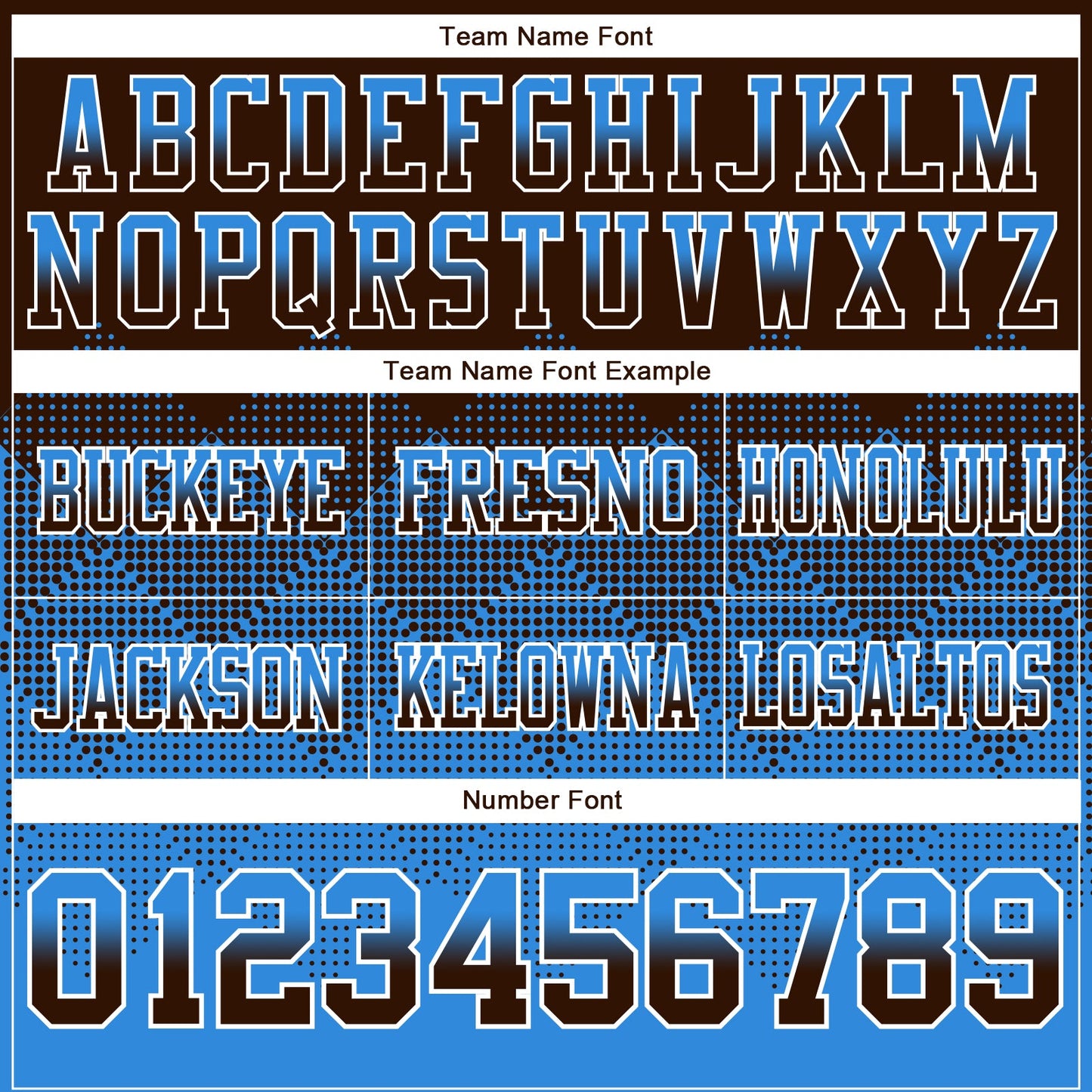 Custom Brown Powder Blue-White Authentic Gradient Square Shape 7V7 Flag Football Jersey view 3