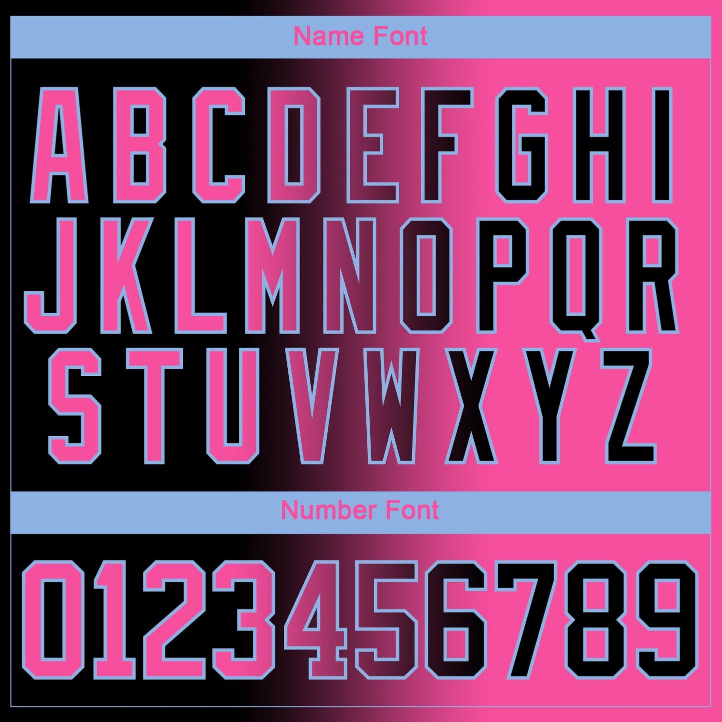 Custom Black Pink-Light Blue Gradient Fashion Hockey Lace Neck Jersey view 7